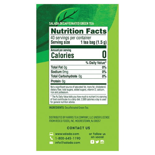 Salada Decaf Green Tea - 40ct