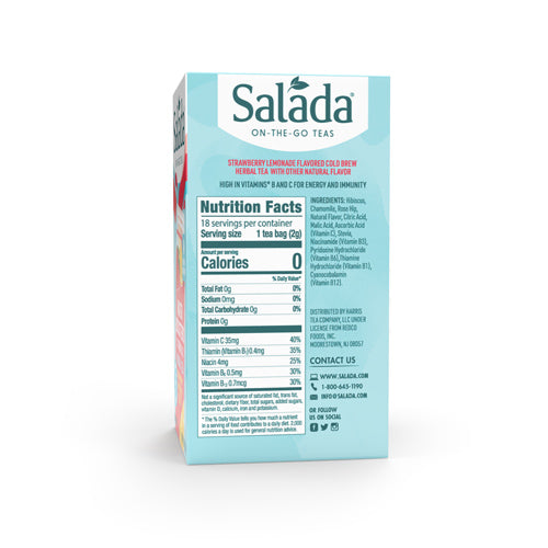 Salada Strawberry Lemonade Water Boosters